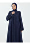 Rüveyda Cupra Stone Abaya Navy Blue - 2646 - 4