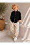 Boy's Organic Muslin Long Sleeve High Collar Bohemian Shirt