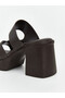 Vizyon New Season Leather Look Women's Heeled Slippers - 5