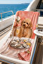Coffee Color Dog Tableware Patterned 70X150 Beach Towel - 3