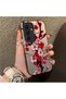 Samsung Galaxy S25 Fe Compatible Silicone Edge Hard Back Case Couple Phone Case with Floral Pattern - 3
