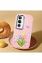 Vivo Y19S Compatible Case Camera Protector Pink Silicone Couple Phone Case with Floral Pattern - 2