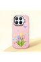 Mi 15t Pro Compatible Case Camera Protective Pink Silicone Couple Phone Case with Floral Pattern