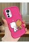 Mi 12 Lite Compatible Case Camera Protector Red Silicone Couple Phone Case Cute Pattern