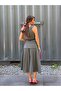Premium Lined Vest Skirt Set with Belt Detail, Midi Length Stylish Set - 7