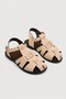 Women's Cage Model Suede Sandals with Buckle, Comfortable Daily Summer Shoes - 5