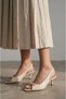 Pointed Toe Open Front Buckle 7cm Heel Thin Heeled Women's Shoes - 2
