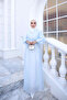 Baby Blue Collar Detailed Dress - 2