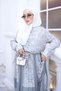 Gray Patterned Shirt and Skirt Set - 5