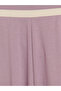 Özmarka New Season Lilac Elastic Waist Soft Touch Women's Shorts - 5