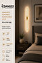 Decorative 12W Indoor Gold Case Daylight 80 cm Wall Sconce Electric 8 Pieces - 4