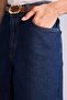 100% Cotton High Waist Navy Blue Jean Bermuda Shorts H0662Ax26Hs - 4