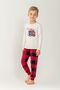 Boy's Let's Build White Long Sleeve Pajama Set Rp3872-C-V1
