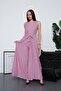 Women's Patterned Sleeveless Belted Jumpsuit 250587 - - 4
