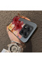 Poco X7 Compatible Silicone Edge Hard Back Case Couple Phone Case with Floral Pattern - 4