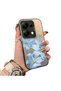 Poco M6 Pro 4g Compatible Silicone Edge Hard Back Case Couple Phone Case with Floral Pattern