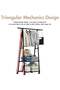 CozyNest A-Frame Single Pole Clothes Rack with 2 Lower Storage Shelves and Wheels, Black - 4