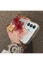 Samsung Galaxy M15 Compatible Silicone Edge Hard Back Case Couple Phone Case with Floral Pattern - 4