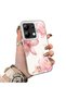Redmi Note 13 Compatible Silicone Edge Hard Back Case Couple Phone Case with Floral Pattern