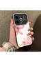 Tecno Pova 6 Compatible Silicone Edge Hard Back Case Couple Phone Case with Floral Pattern - 3