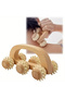 Wooden Massage Roller Tool, Manual Wooden Massager, 1 Pcs Wood Back Massage Roller for Neck Leg B... - 5
