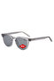 Men Polarized Sunglasses Transparent Grey Mirror Lens - LCM10814C1