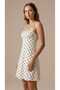 Strappy Polka Dot Gathered Drawstring Strap Soft Elastane Mini Dress - 4
