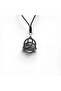 Unisex- Adjustable Mystical Trinity Necklace with Chrome Triquetra Celtic Knot Figure and Oily Cotton Cord - 5