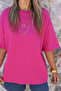 Fuchsia Oversize Basic Tshirt - 3