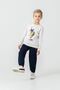 Boy's Embroidered White Long Sleeve Tracksuit Set Us2625-C-V1 - 5