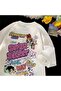 Powerpuff Girls Printed White Oversize Unisex T-Shirt Basic Comfortable Fit Daily Tshirt