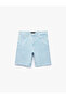 Normal Waist Cotton Bermuda Straight Fit Jean Shorts - 3