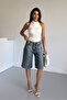 Women's Halter Neck Backless Halter Collar Lined Sandy Fabric Blouse - 5