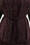 Stone Detailed Belted Skirt with Lining Polyviscon Set - Dark Burgundy - 6
