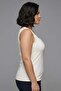 Trend42Plus Large Size Thick Strap Basic Top - Ecru - 3