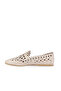 Gray Leather Women's Flat Shoes - 4