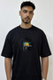 Eminem Vinyl_1 Design Printed Oversize Black T-Shirt