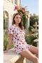 Bürümcük Knitted Short Sleeve Women's Buttoned Shorts Set