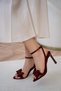 Wanbi Bow Detailed Women's Burgundy Satin Heeled Shoes - 3