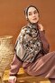 Riva Shawl Tencel Botanical Floral Dark Gray - 3