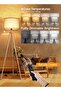 Solid Wooden Tripod Floor Lamp with Remote Control, Dimmable, 4 Color Temperatures & 1H Timer - 2