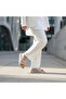 Valley Ethnic Pattern Gold Staple Detailed Side Buckle Glittery Comfort Slippers - 6