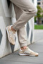Beige Memory Sole Men's Sports Shoes 2377 m - 2