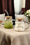 2-Pack Bamboo Lid Pinterest Grape Seed Glass 350 ml Heat Resistant Glass Coffee Presentation Cup with Straw - 2
