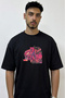 Al Cee Design Printed Oversize Black T-Shirt