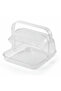 Square Acrylic Candy Box with Handle | Crystal Clear Hinged Lid | 32.5 × 30.6 × 25 cm