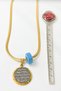 Gold Color Framed Line of Hatat Nazar Verse & Ayetel Kursi Written 316L Stainless Steel 3 cm Circle Pendant |   60 cm Italian Crushed Chain - 4