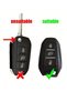 Luxury Peugeot 208 308 508 2008 3008 5008 Rifter Nano Key Case Cover White Gold Color with Headlight on - 3