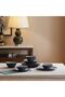 Joviton HOME 24PCS Bohemia Gray Melamine Plastic Dinnerware Sets for 8,Outdoor Plates and Bowls Sets for 8 (Gray) - 3