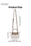 Women Stylish Handbag with Top Handle and Butterfly Pattern, Large Capacity Shoulder Bag - 6